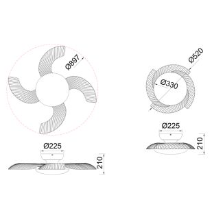 Mantra Aloha Deckenventilator LED weiß dimmbar Fernbedienung