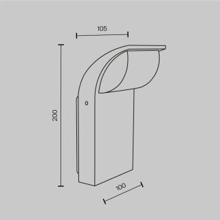 Maytoni Außenleuchte Wandleuchte Stock LED 20cm