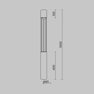 Maytoni Außenleuchte Standleuchte Mill LED 100cm