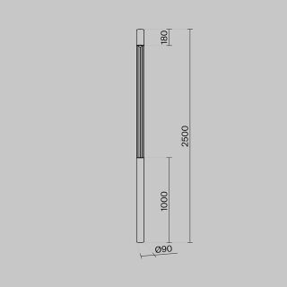 Maytoni Außenleuchte Standleuchte Mill LED 250cm