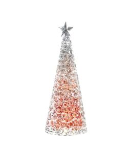 Sompex Weihnachtsbaum Tischleuchte Glamor rot Batteriebetrieben 44 cm