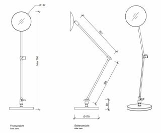 Decor Walther SPT 70 Standkosmetikspiegel Schwarz matt