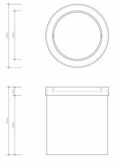 Decor Walther DW 1240 Tischpapierkorb mit Schwingdeckel Schwarz matt